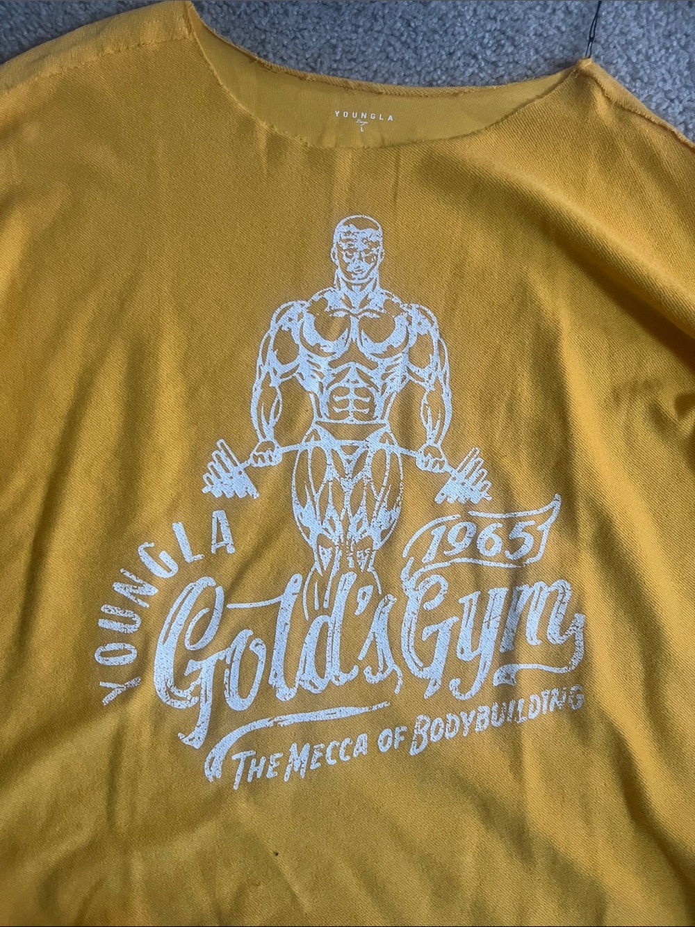 Young la golds gym short sleeve sweatshirt - Picture 2 of 6